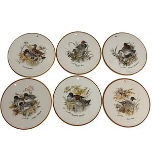 Mads Stage Danish Design Duck Ceramic Wall Plaques Coasters Set of 6 Vintage